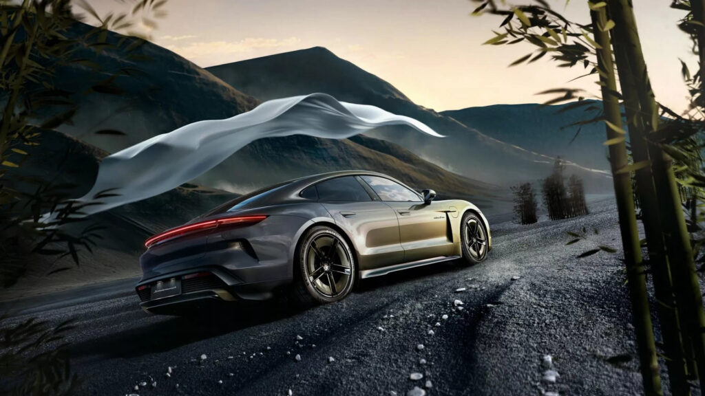 Унікальний Porsche Taycan Turbo S Celestial Jade вміє змінювати колір — photo 7