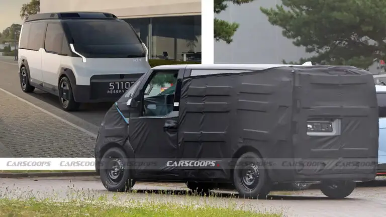 Електричний фургон Kia PV5 помічений під час випробувань — photo 12443