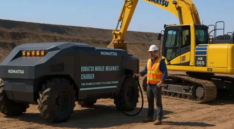 Співзасновник Tesla та Komatsu представили мобільну мегаватну зарядну станцію — photo 42473