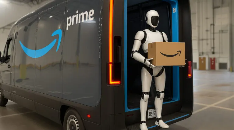 Amazon тестує гуманоїдних роботів для доставки посилок на електрофургонах Rivian — photo 43385