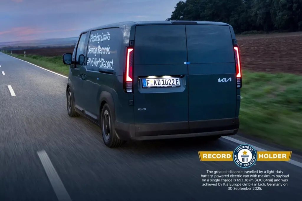 Электрован Kia PV5 установила мировой рекорд пробега — photo 7 Электрован Kia PV5 установила мировой рекорд пробега — photo 7